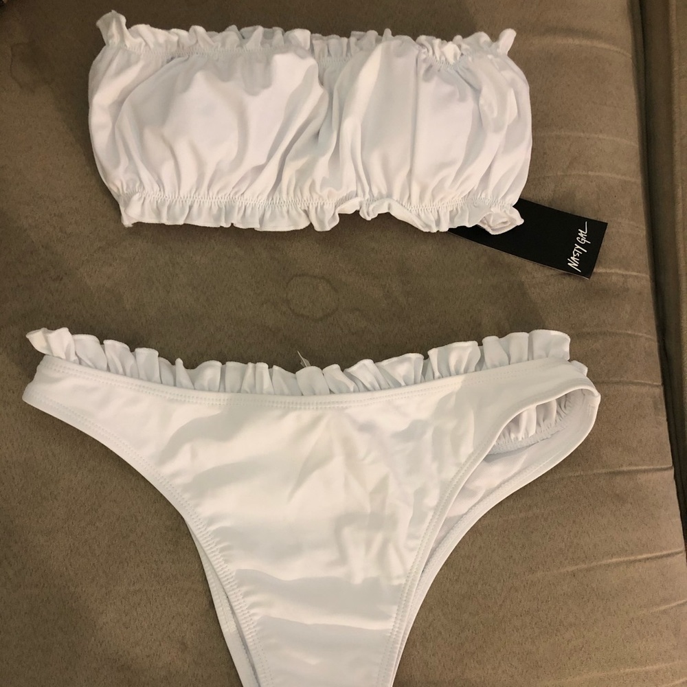 Ruffle Bandeau Bikini Set
